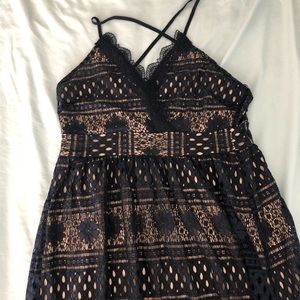 Vici Navy Lace Dress - Size Medium